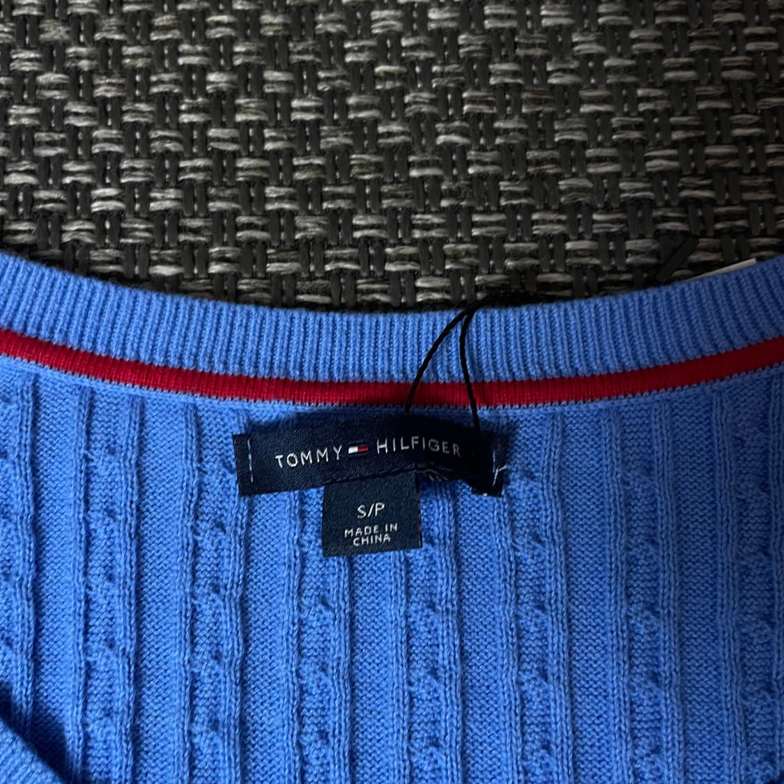 타미힐피거 블루 케이블 긴팔 니트 S 상품이미지5