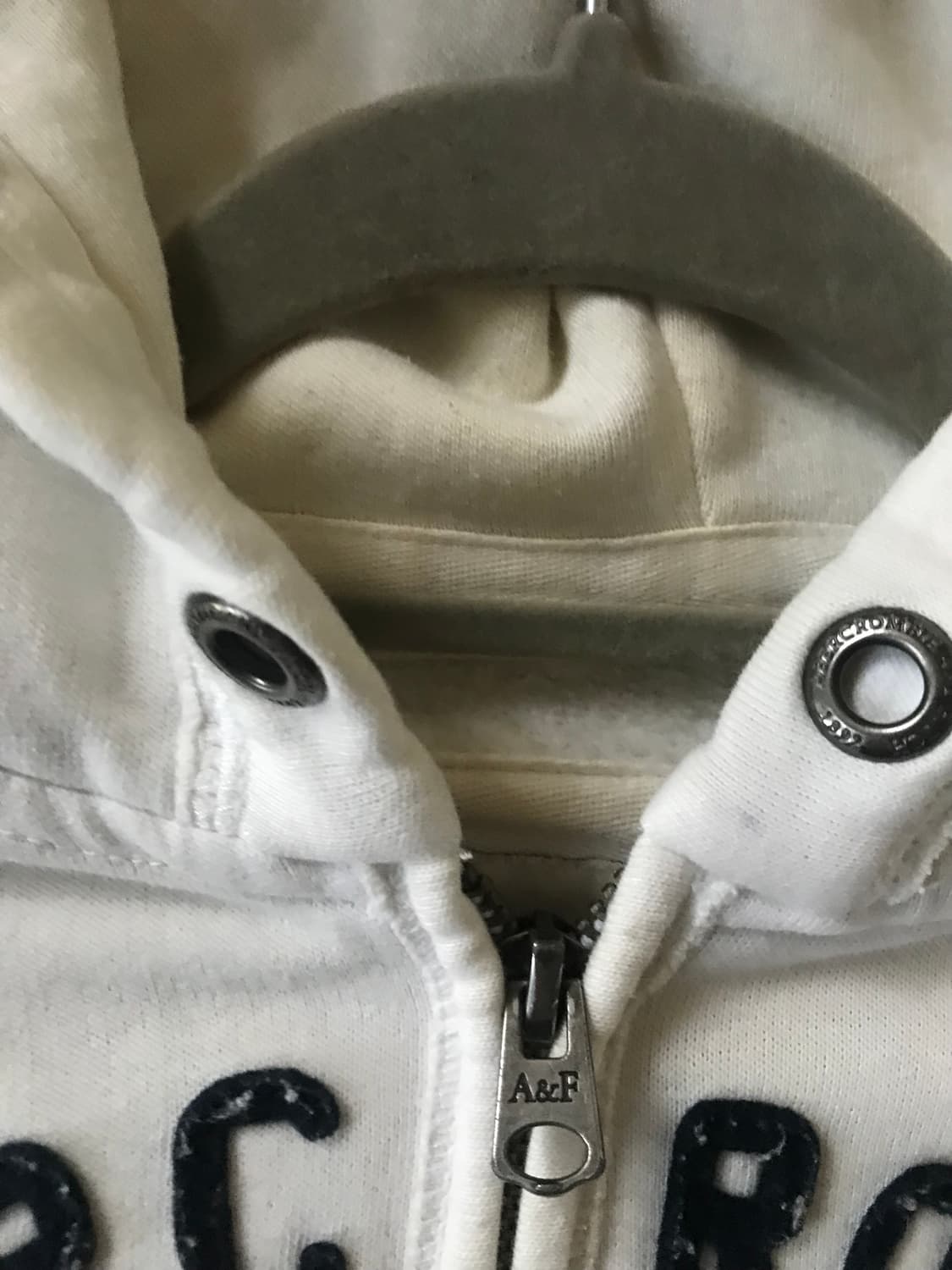 아베크롬비 화이트 슬림핏 후드집업 상품이미지7