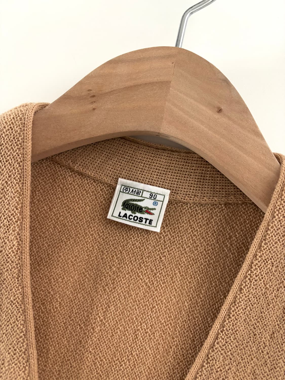 Lacoste 라코스테 베이지 컬러 브이넥 울 가디건 상품이미지6