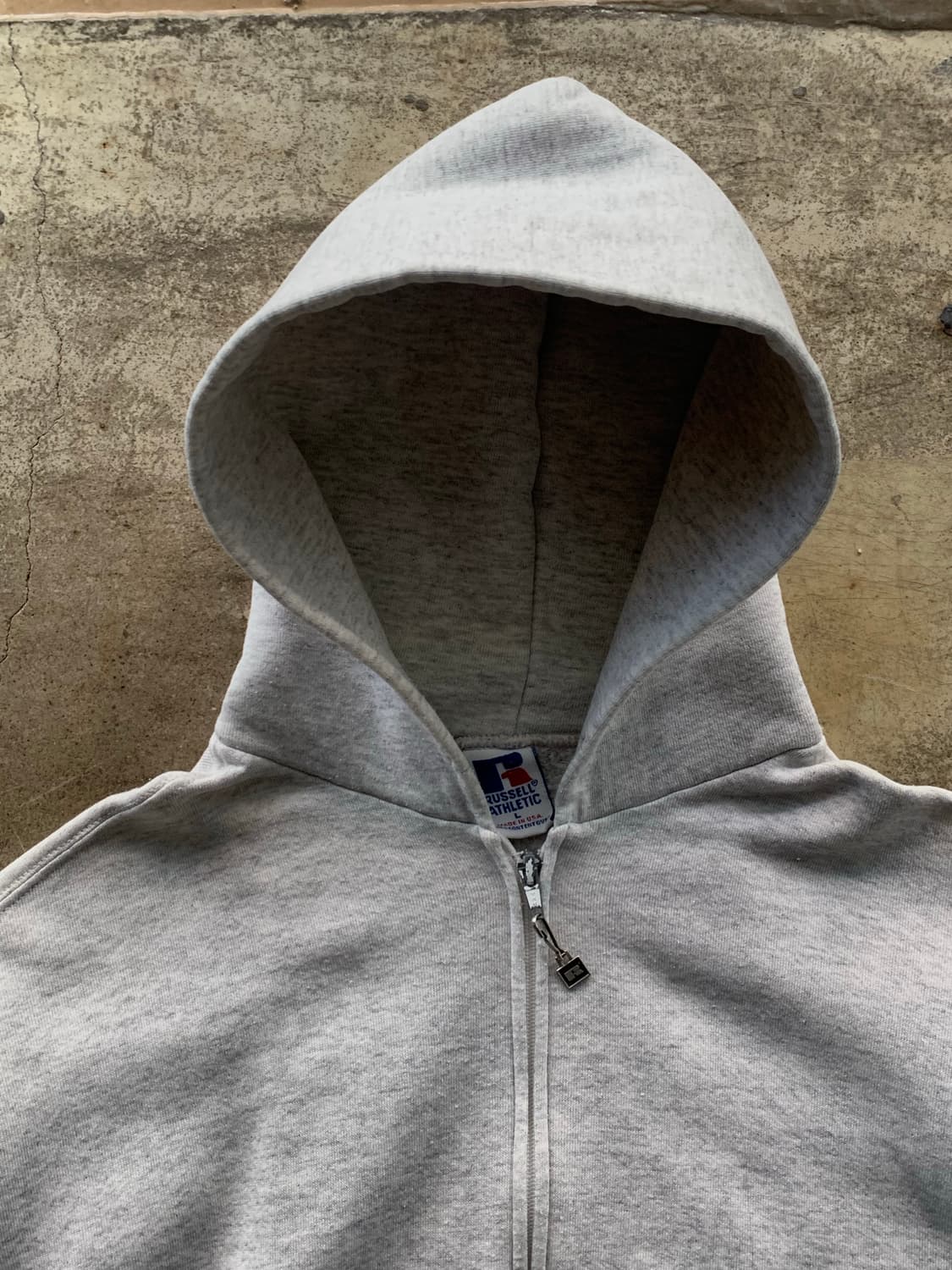 90s 러셀 애슬레틱 집업 스웻 후디 헤더그레이 상품이미지2