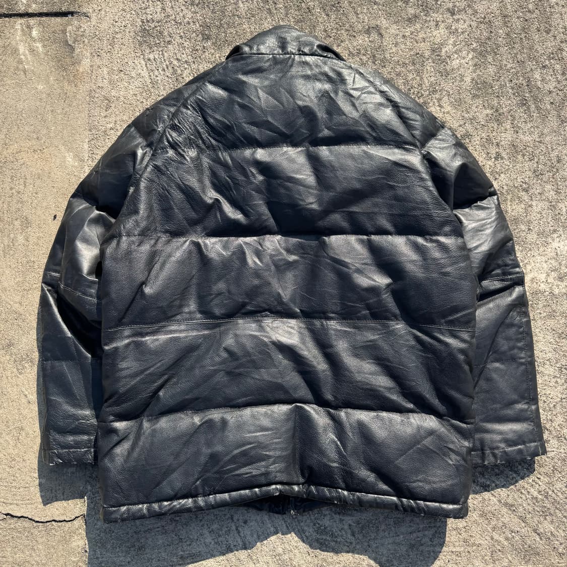 [XL] First Down 퍼스트다운 가죽 다운 패딩 점퍼 상품이미지2