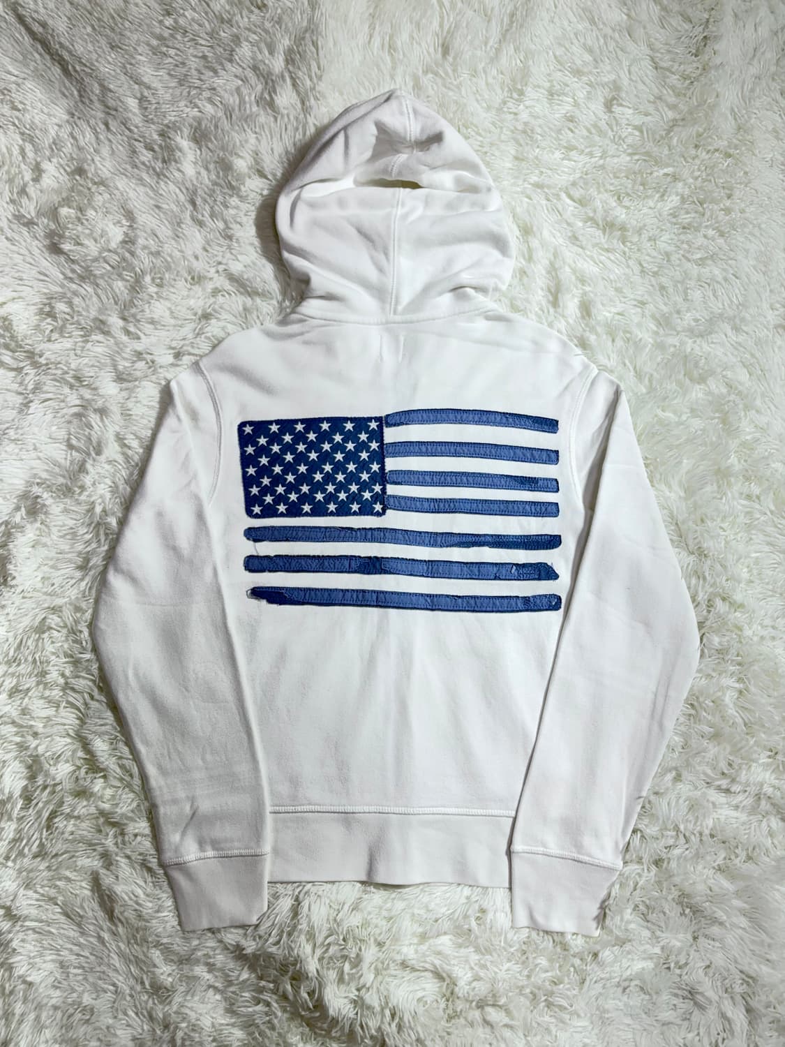 GAP 갭 성조기 빅로고 화이트 후드집업 상품이미지5