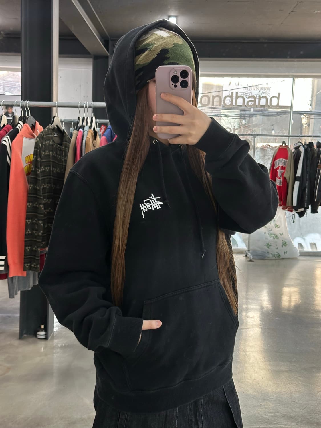 스투시 베이직 백로고 후드티 상품이미지4