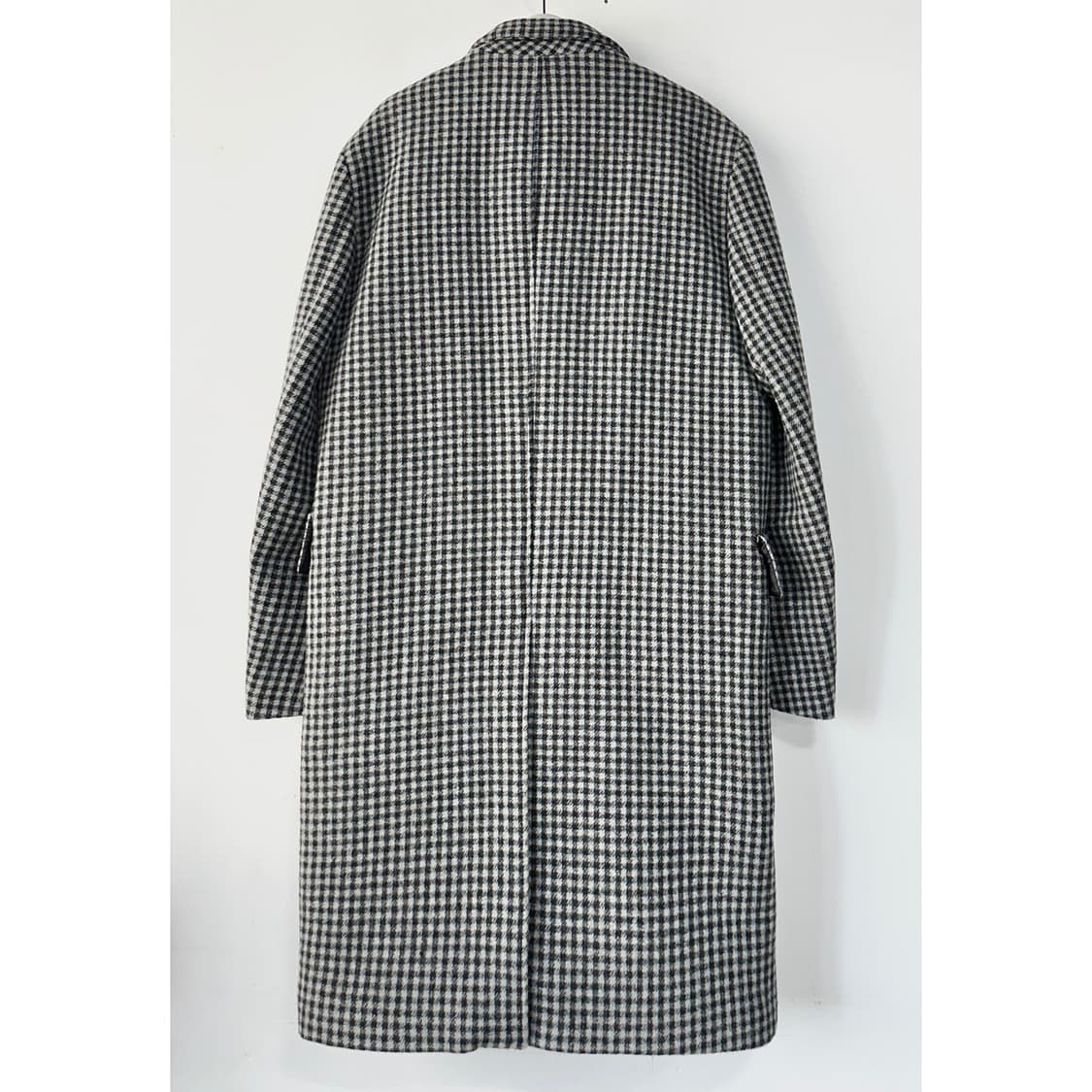 산드로옴므 구스 체크 울 코트 상품이미지4