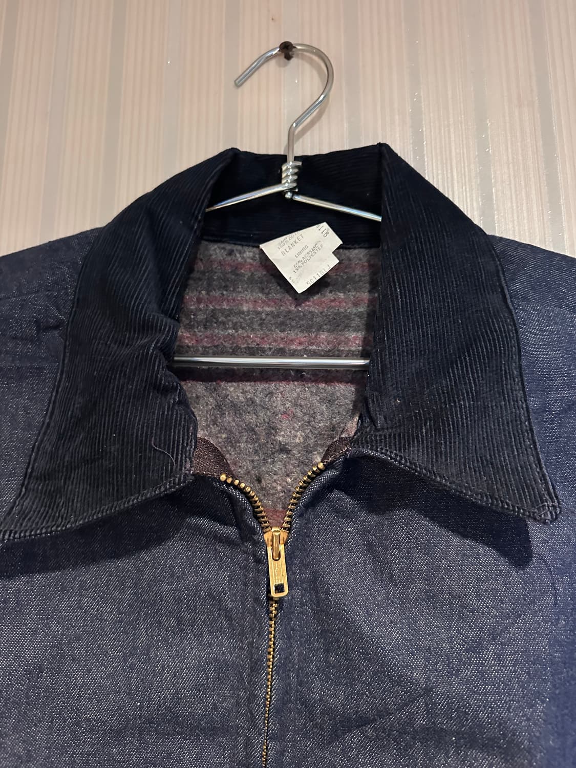 70s 데드스탁 랭글러 wrangler사의 데님 워크자켓 상품이미지2