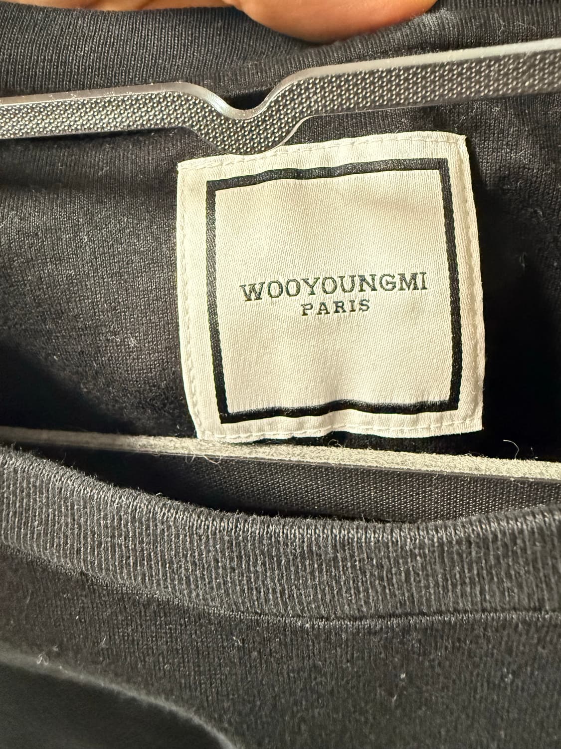 우영미 블랙 반팔티 46 실착(XL) 상품이미지3