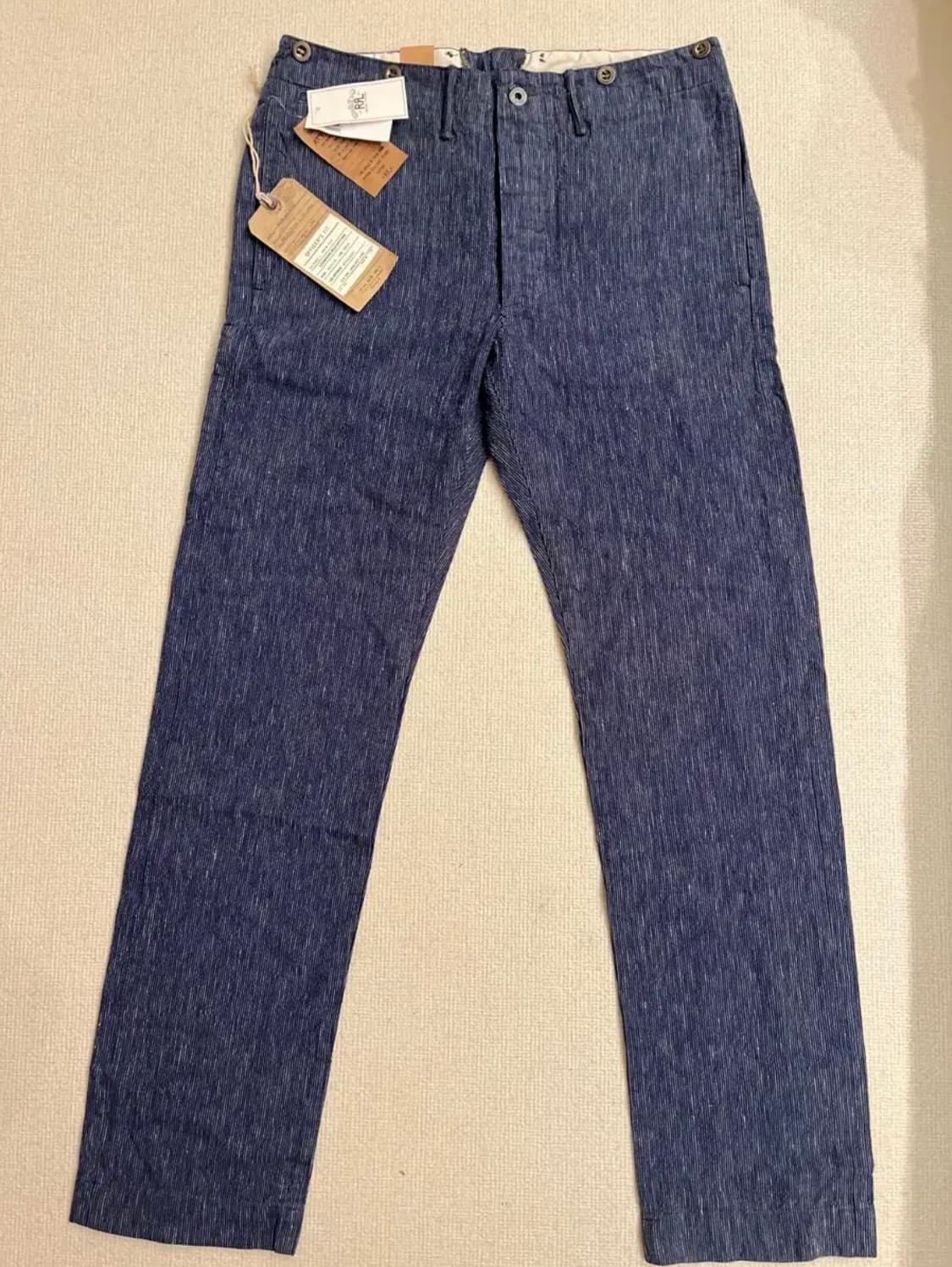 RRL INDIGO BLUE WABASH STRIPED PANTS 상품이미지1