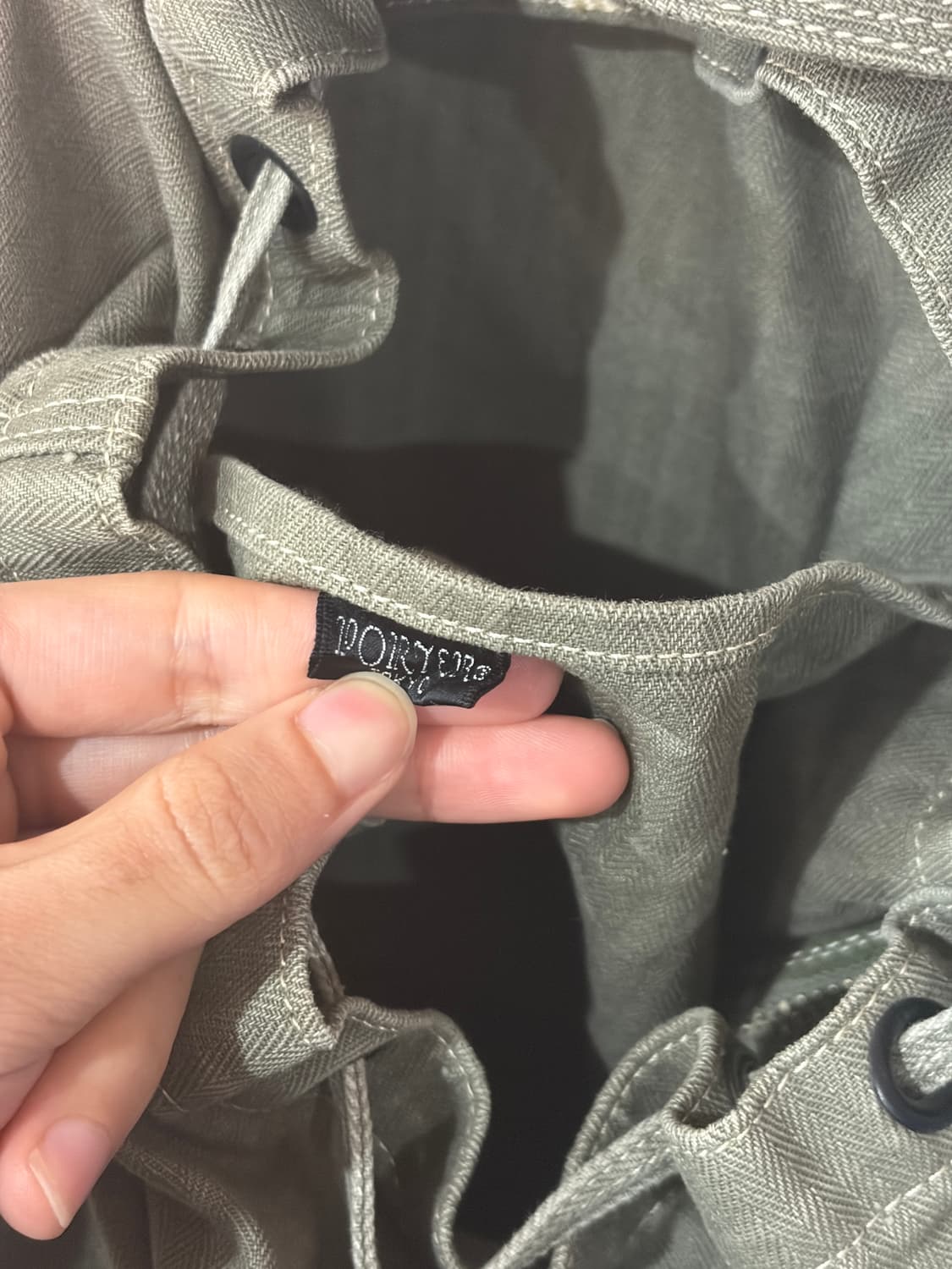 요시다 포터 헤링본 코튼 럭색 (Olive / Khaki)  상품이미지5