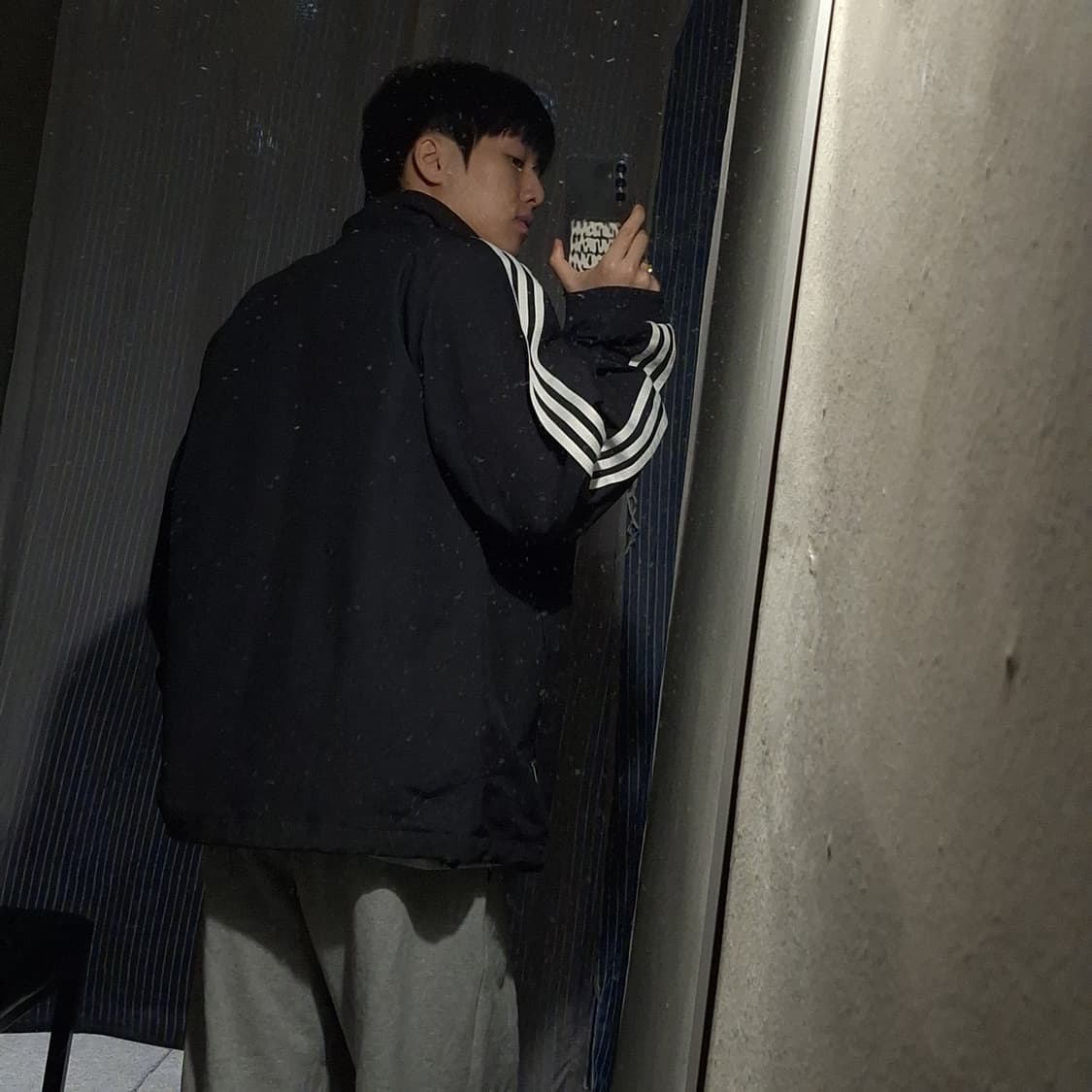 아디다스 00s 블랙 화이트 삼선 다슬러 우븐 래글런 올드스쿨 바람막이 상품이미지3