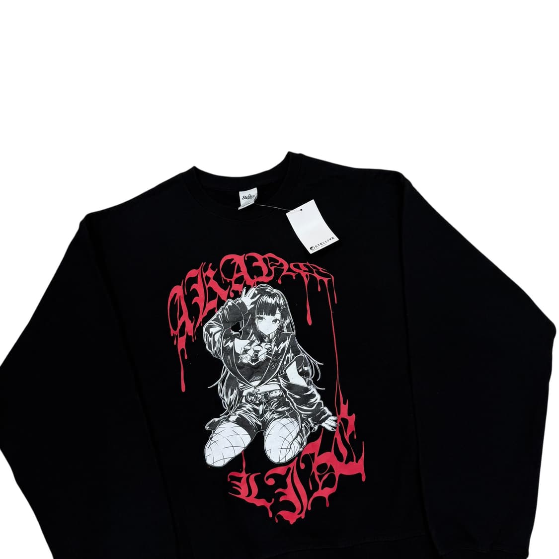 스텔라이브 아카네 리제 스웻셔츠 맨투맨 블랙 2 상품이미지2