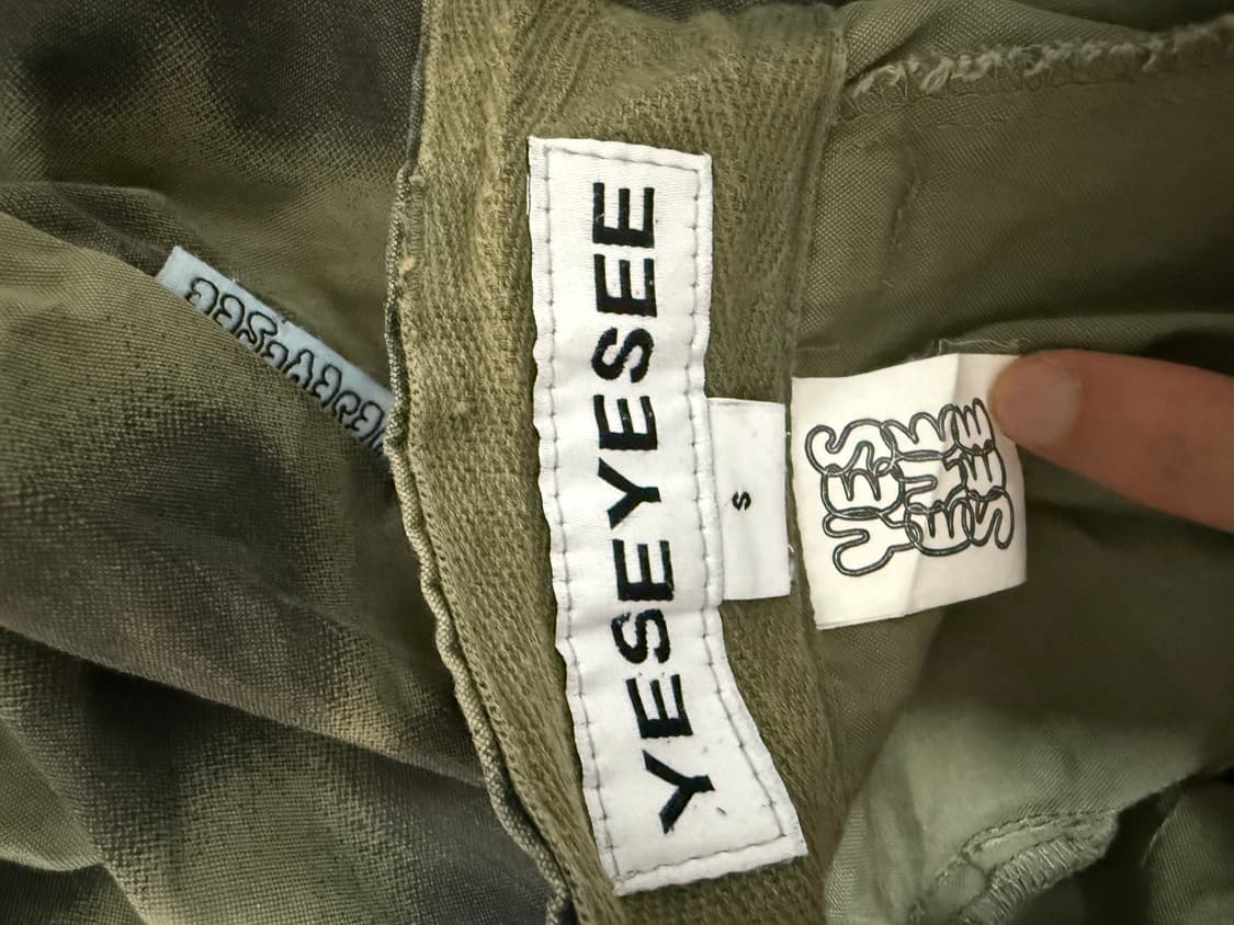 예스아이씨 두들 스트랩 팬츠 올리브 S사이즈 상품이미지4