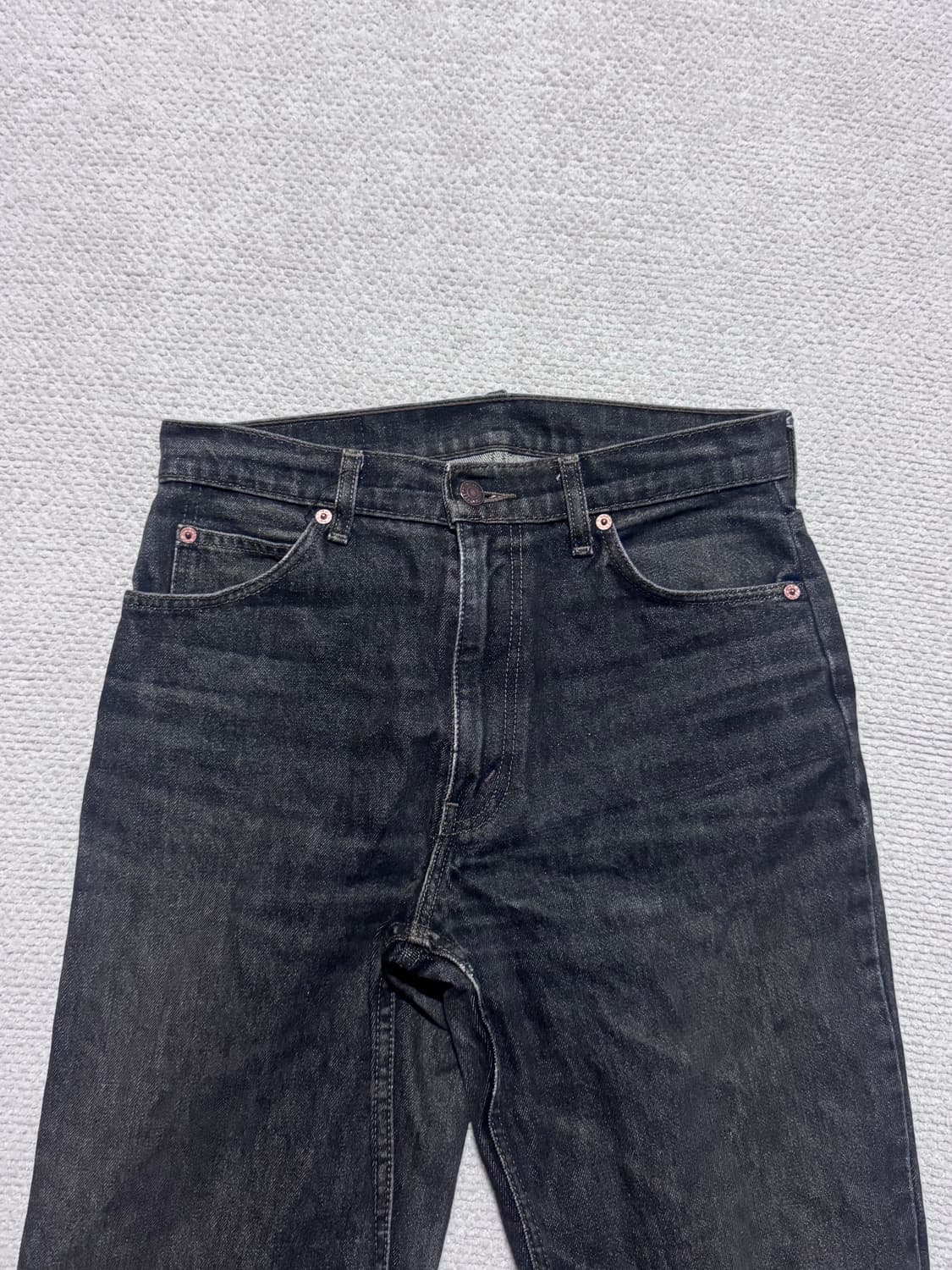 90s Japan 리바이스 오랜지탭 210 그레이 워싱 데님 31 상품이미지3
