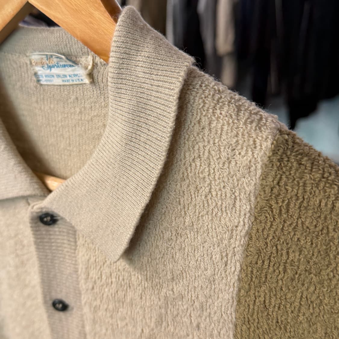 [M] 90s 칼라일 스포츠웨어 버진울 가디건 상품이미지3