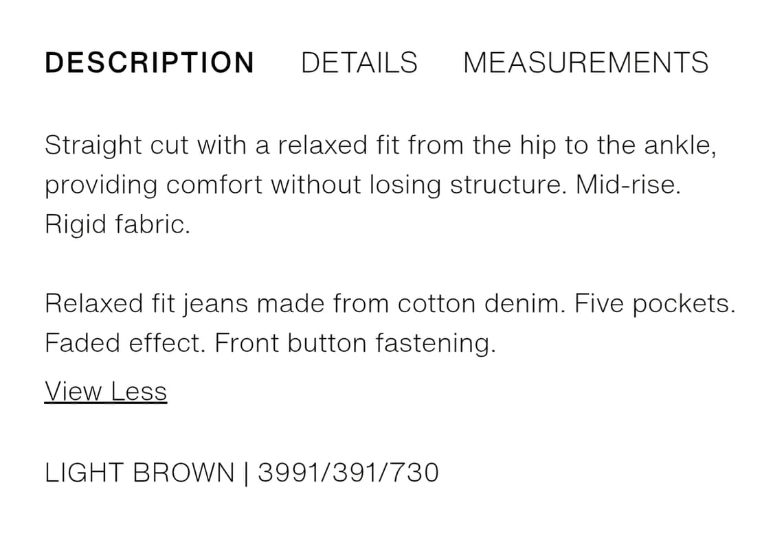 자라 리미티드 에디션 릴랙스드 핏 데님팬츠  상품이미지9