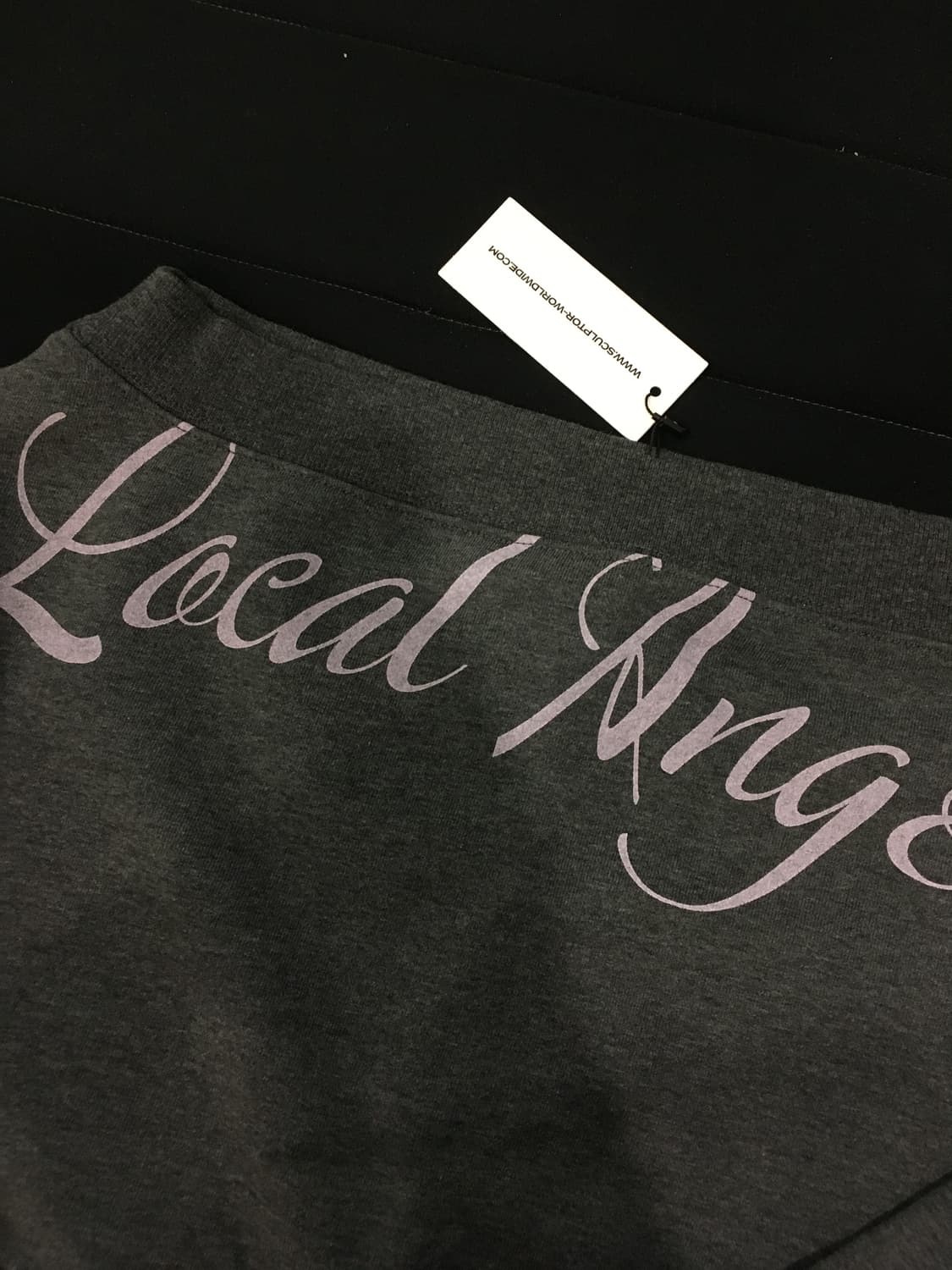 스컬프터 Off-Shoulder Cropped Sweatshirt Cha 상품이미지4