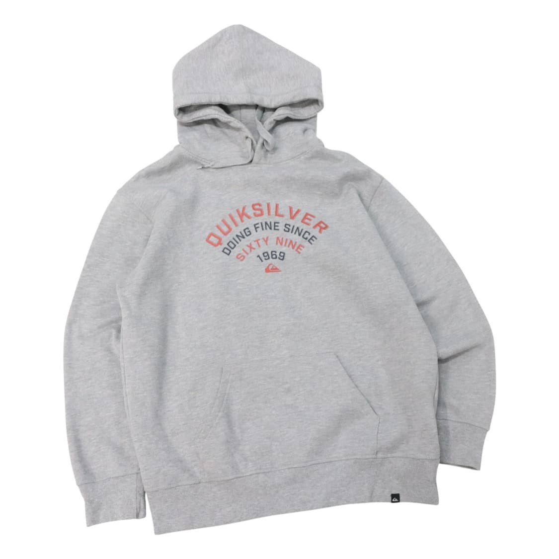 퀵실버 빈티지 아치 로고 그레이 후드 티셔츠 상품이미지1