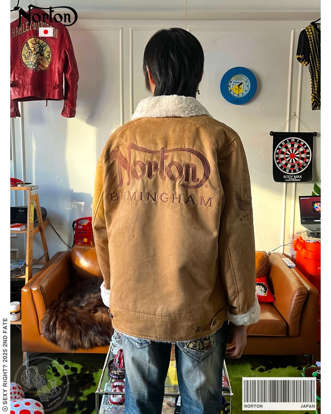 90-00s Norton Motorcycle Suede Mustang 상품이미지1