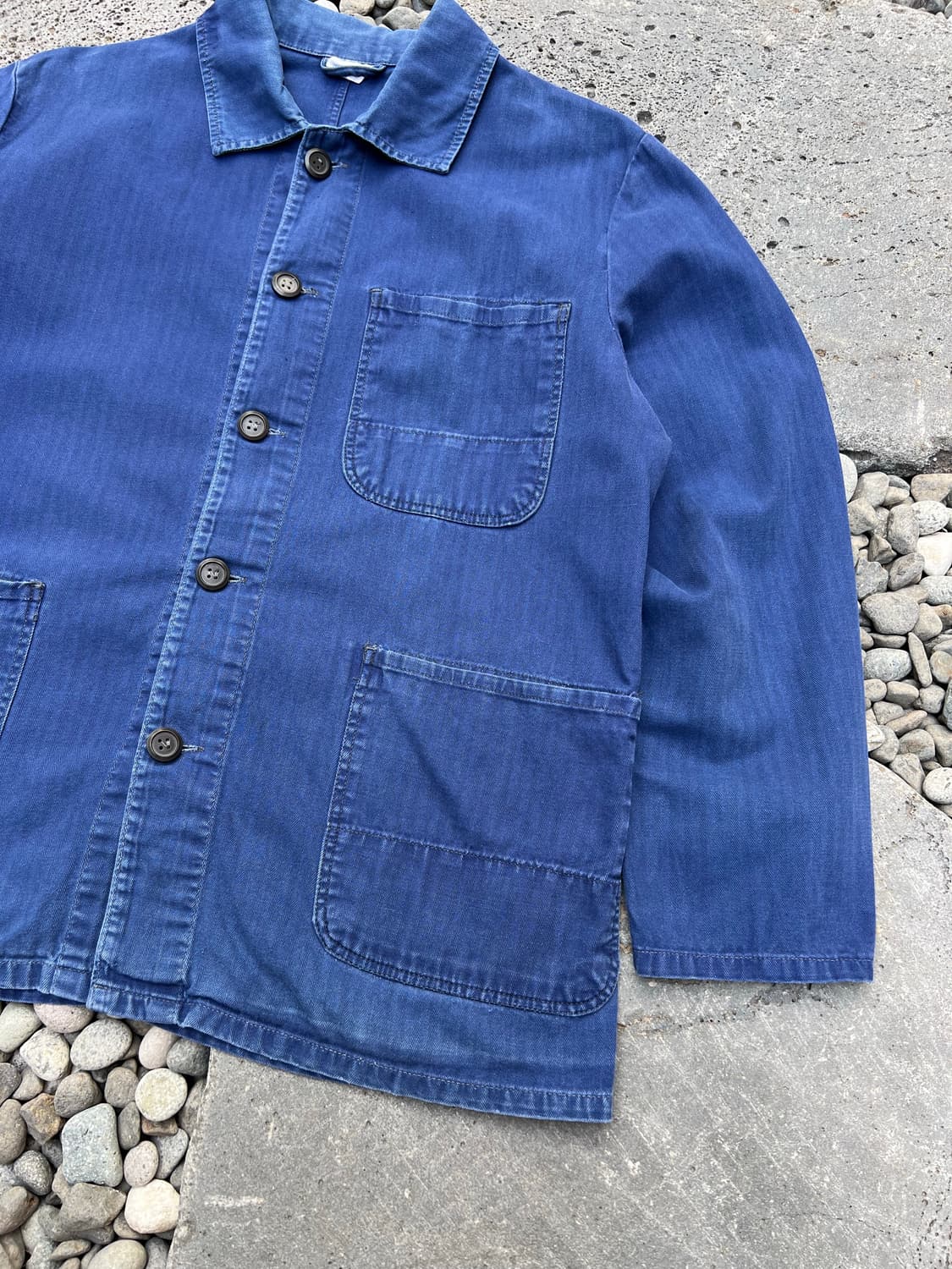 OLD VINTAGE HBT WASHING BLUE 프렌치워크자켓 상품이미지5