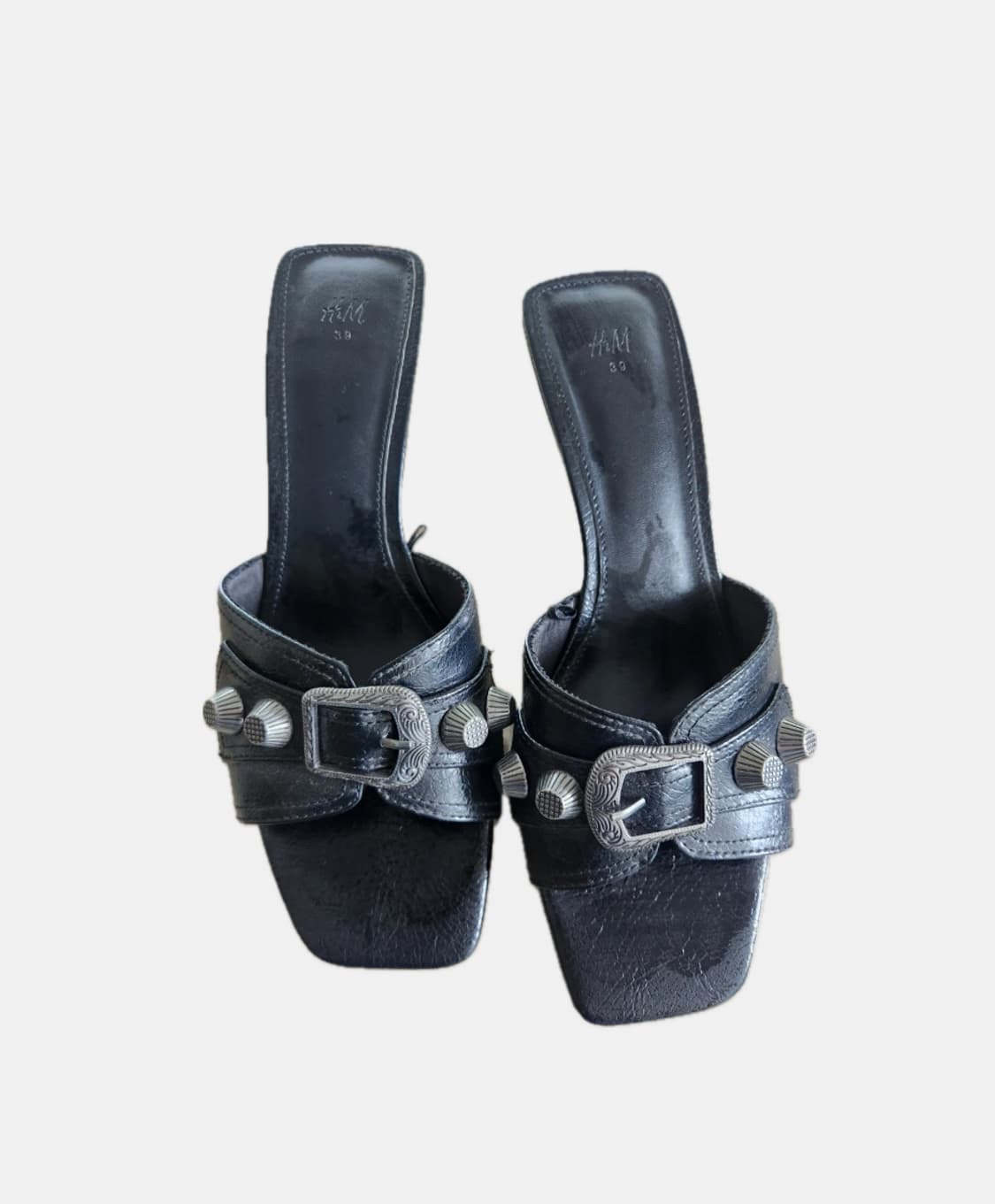 H&M 블랙 스터드 뮬 39 상품이미지1