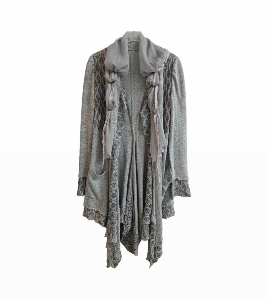 Y2k 레이스 스카프 롱 가디건  상품이미지1