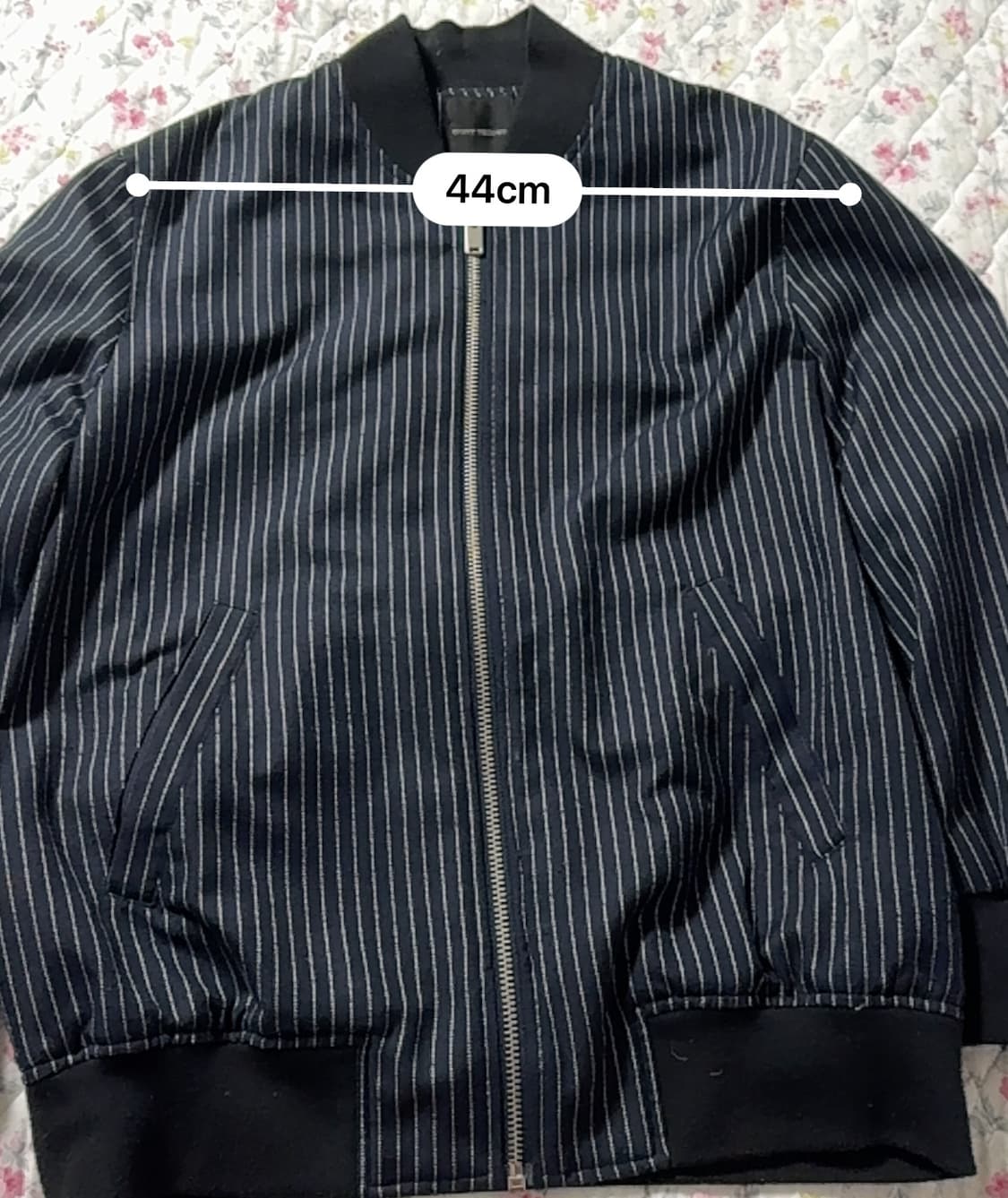 에잇세컨즈 스트라이프 블루종 봄버 상품이미지4