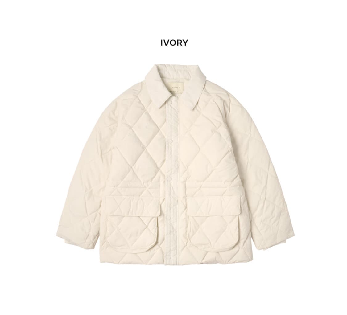 시야쥬 퀼팅 헌팅 자켓 아이보리 상품이미지1