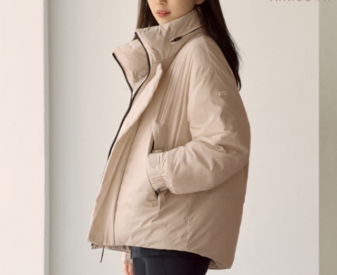 K2 21FW 수지 씬에어 라이트 구스 다운 패딩 / 여 90 샌드베이지 상품이미지2