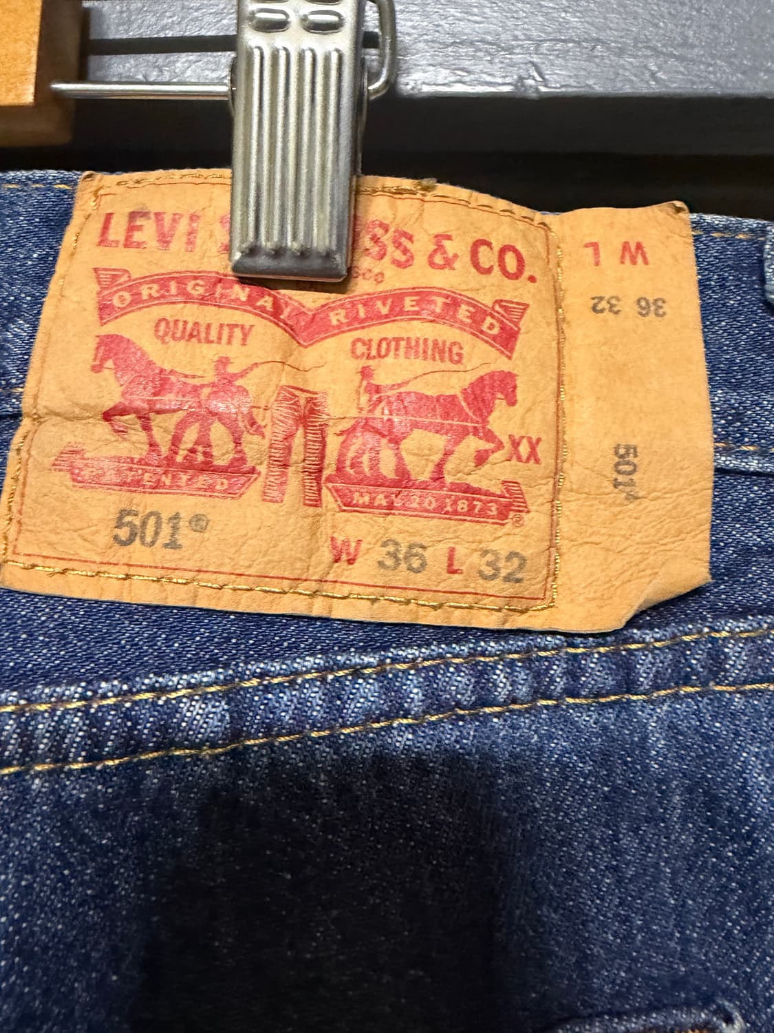 36in)리바이스501 청바지 국내정품 상품이미지3