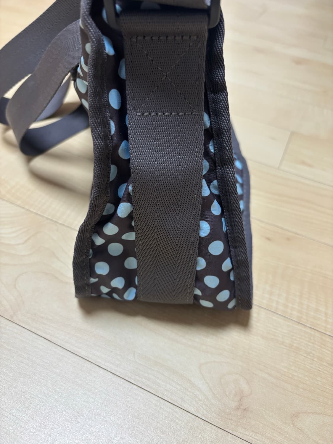 레스포삭 초코 민트 땡땡이 크로스바디백(호보백)+파우치 세트 상품이미지6