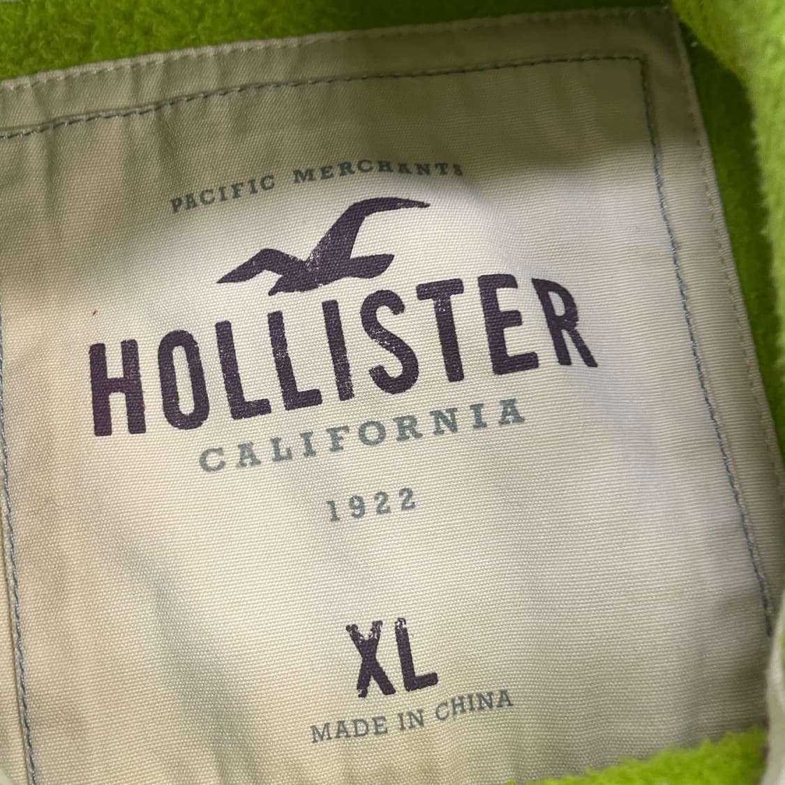 홀리스터 아치 로고 후드집업 연두 상품이미지4