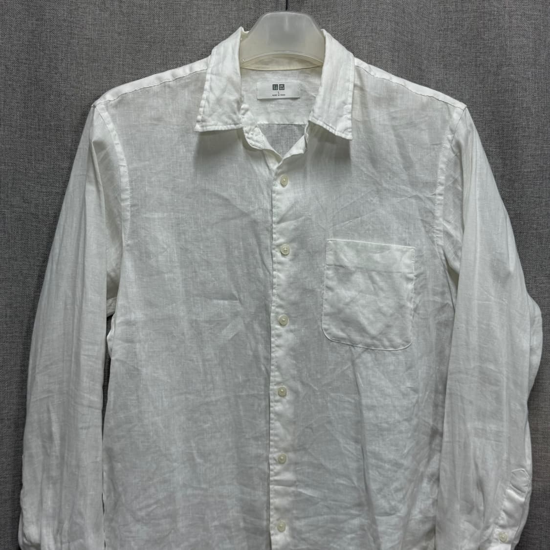 [L] 유니클로 린넨 마 긴팔 셔츠 남방 상품이미지3