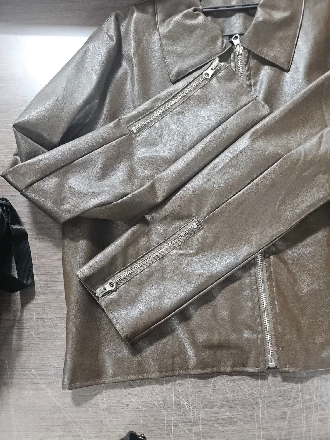 브라운 크롭집업자켓  f 상품이미지3