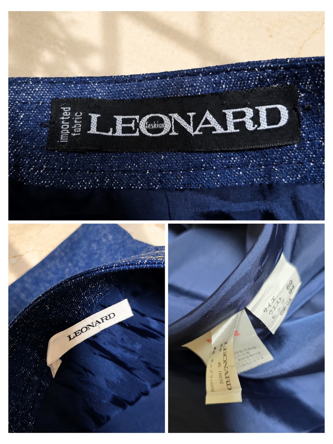 LEONARD 레오나드 인디고 플레어 데님 스커트 / 실크안감 상품이미지9