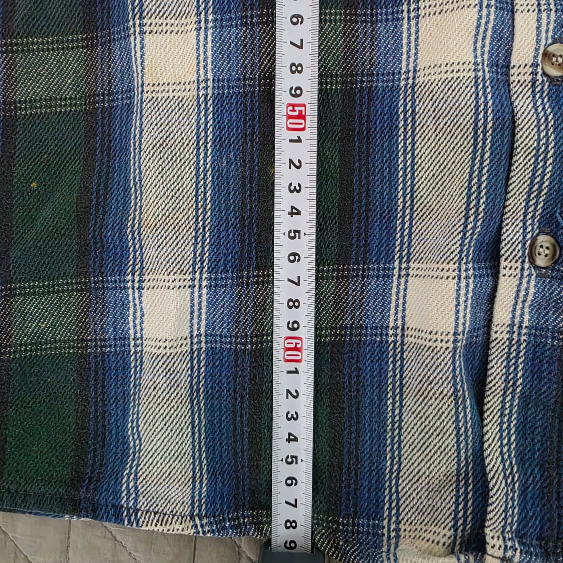 [XL] 90s 파이브 브라더 빈티지 플란넬 체크 셔츠 그린/블루 상품이미지8