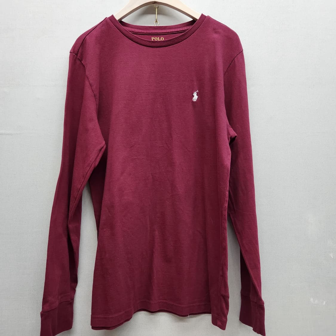 폴로랄프로렌 로고 버건디 롱슬리브 S 상품이미지1