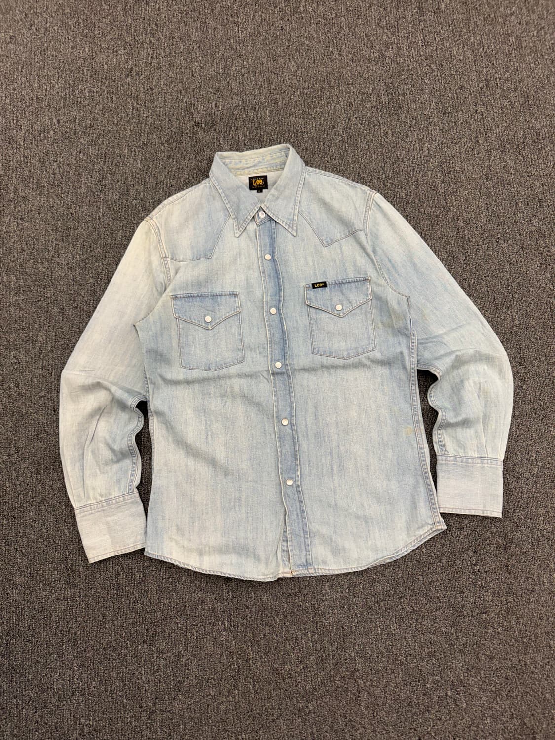 M)Lee 빈티지 워싱 연청 웨스턴 데님 셔츠 상품이미지1