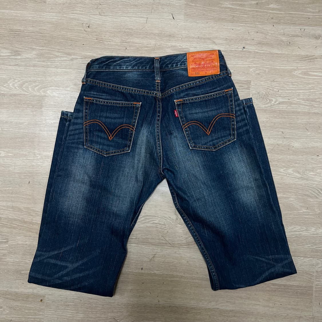 리바이스 523 스트레이트 워싱 데님 청바지 [인디고] 30 상품이미지4