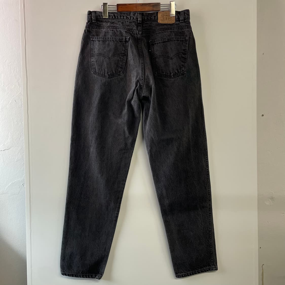 90s 리바이스 550 흑청 데님팬츠 USA 상품이미지5