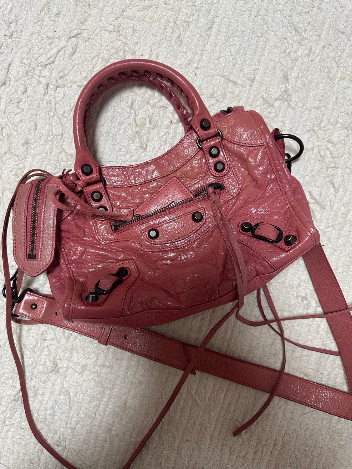 발렌시아가 모터백 숄더백 미니 핑크 상품이미지1