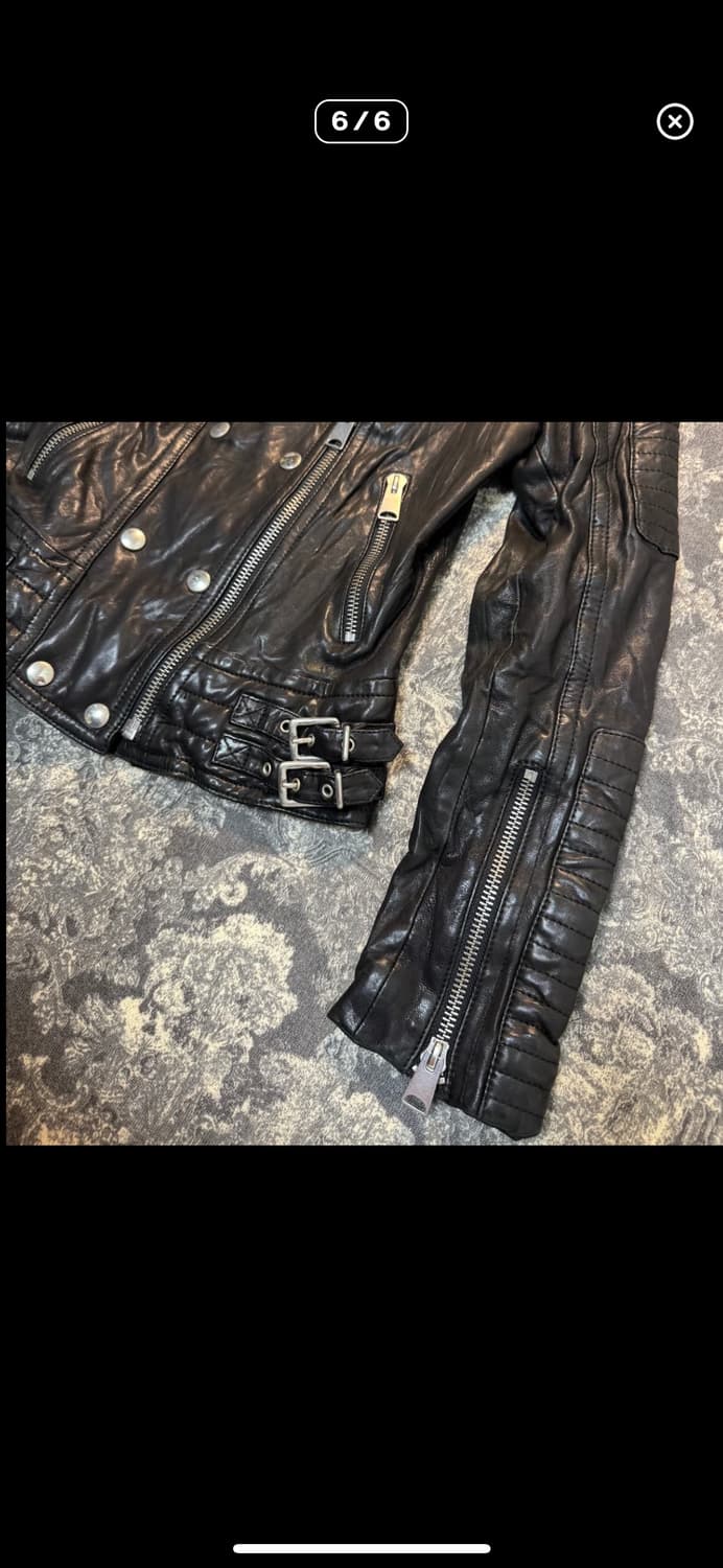  shell natural leather biker jacket 상품이미지6