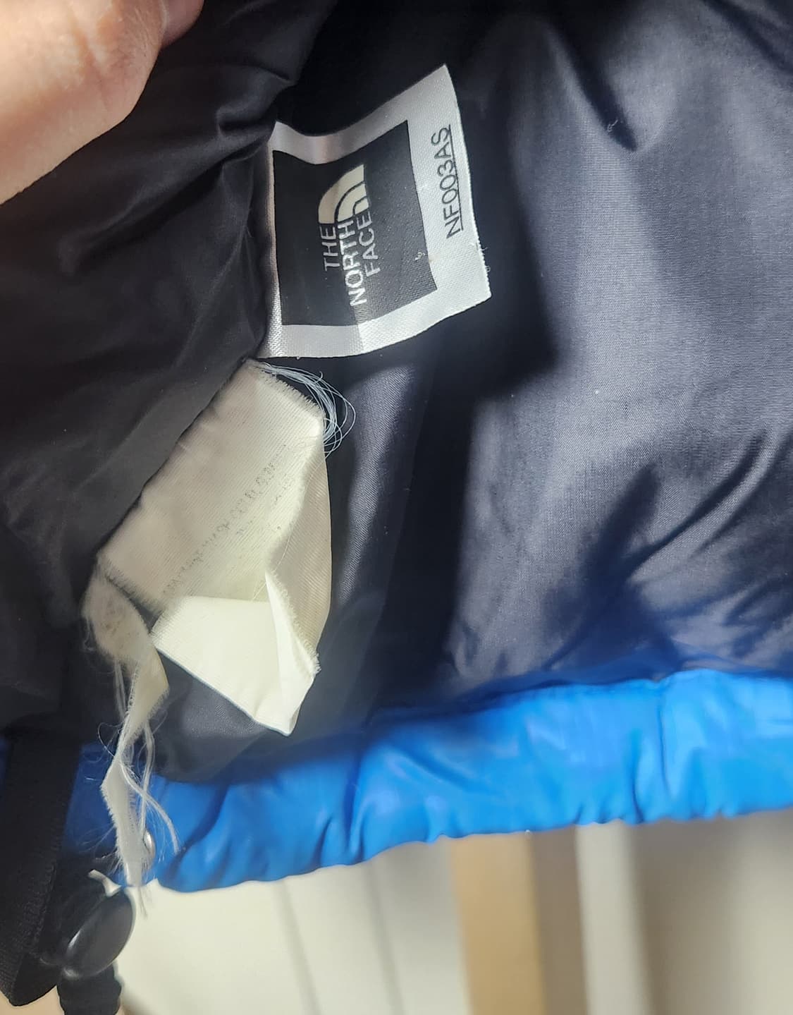 노스페이스 눕시 딥블루 오버핏 숏 패딩 자켓 해외판 상품이미지7