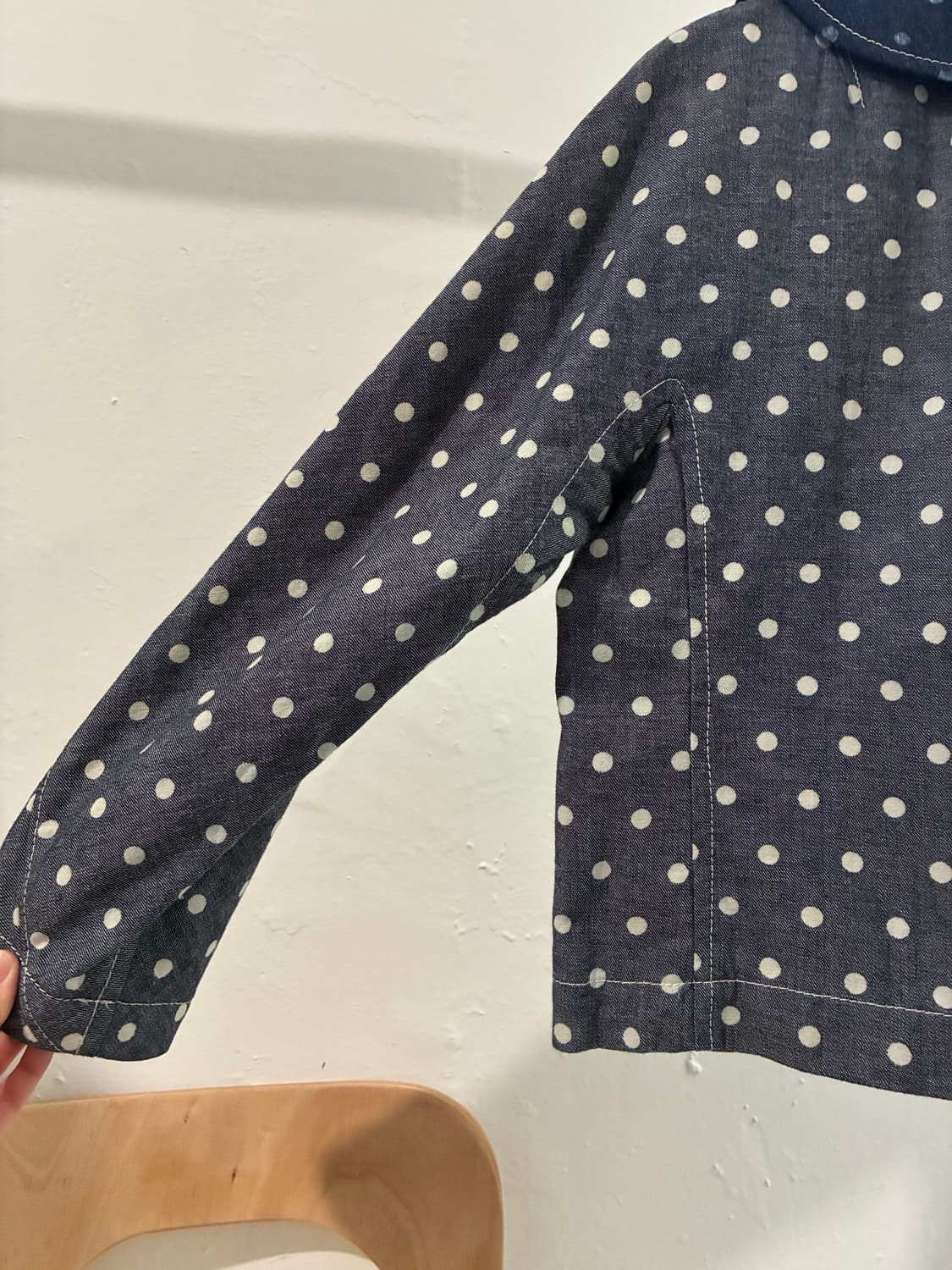 꼼데가르송 트리콧 도트 데님 자켓 상품이미지5