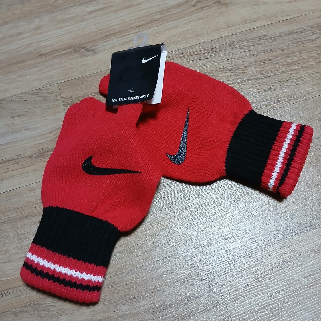 택붙은 미사용 Nike 나이키 니트 장갑 방한 축구 글러브 상품이미지2
