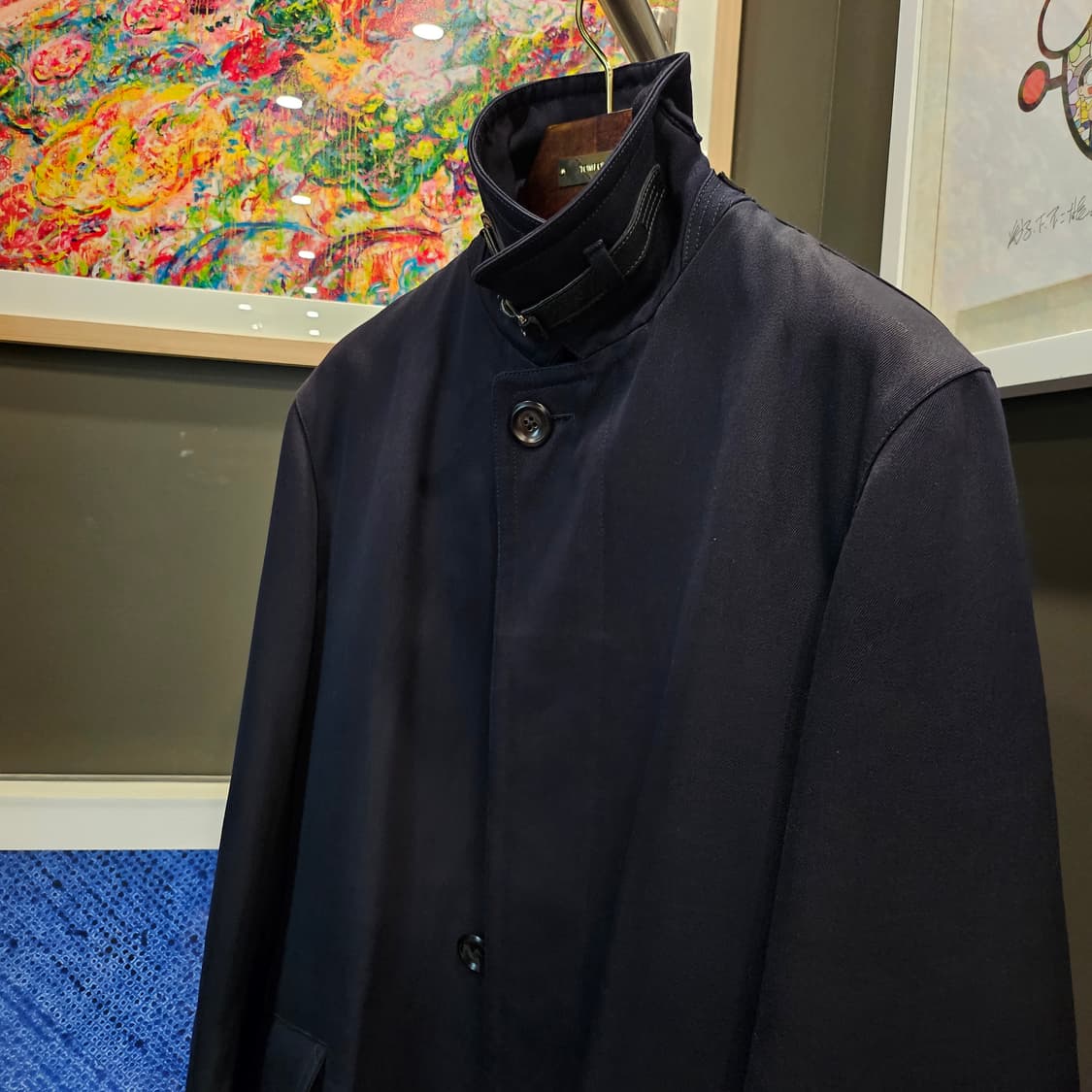 톰포드 체스터필드 레더 트리밍 코트 상품이미지3