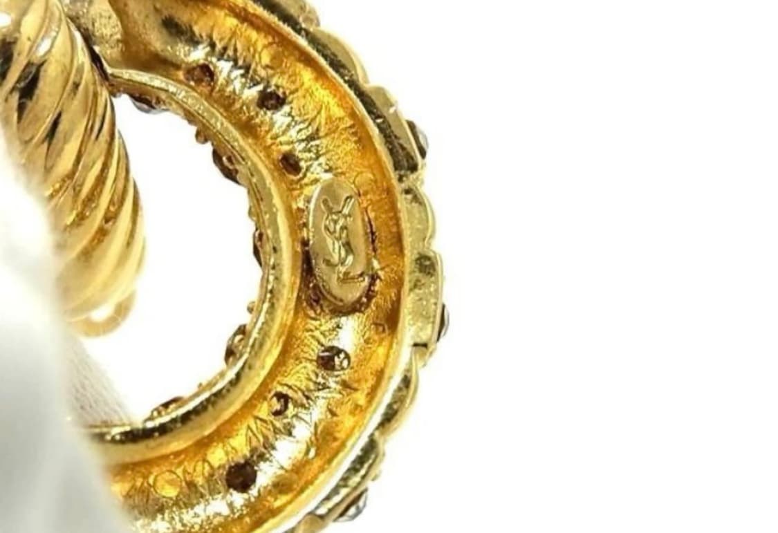 생로랑 클립 온 라인스톤 귀걸이 상품이미지4