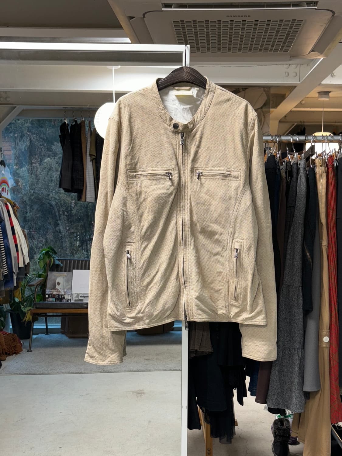 Pure dkny 스웨이드 카페레이서 자켓 상품이미지1