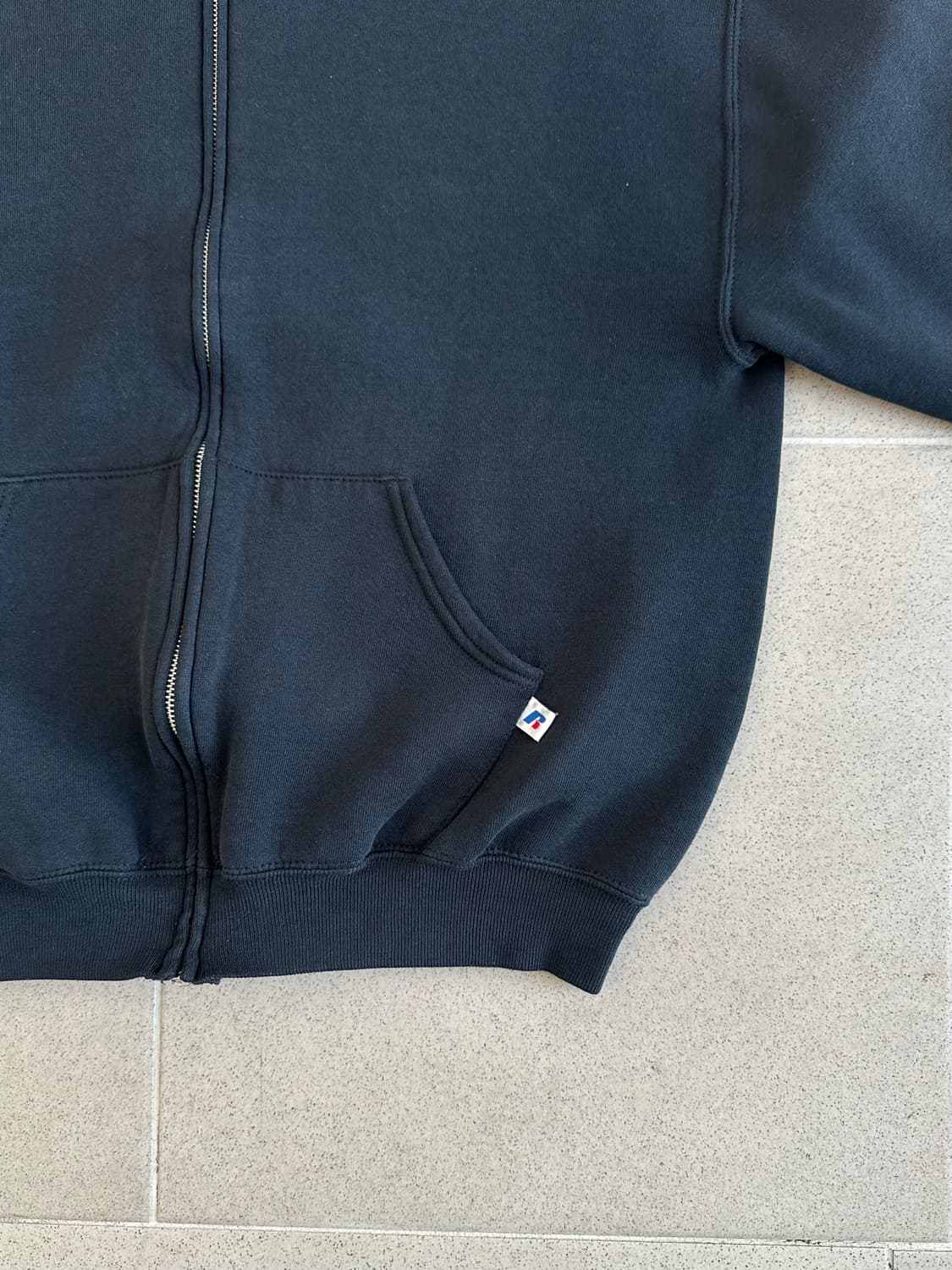 00s 빈티지 러셀 후드집업 블랙 M 상품이미지3