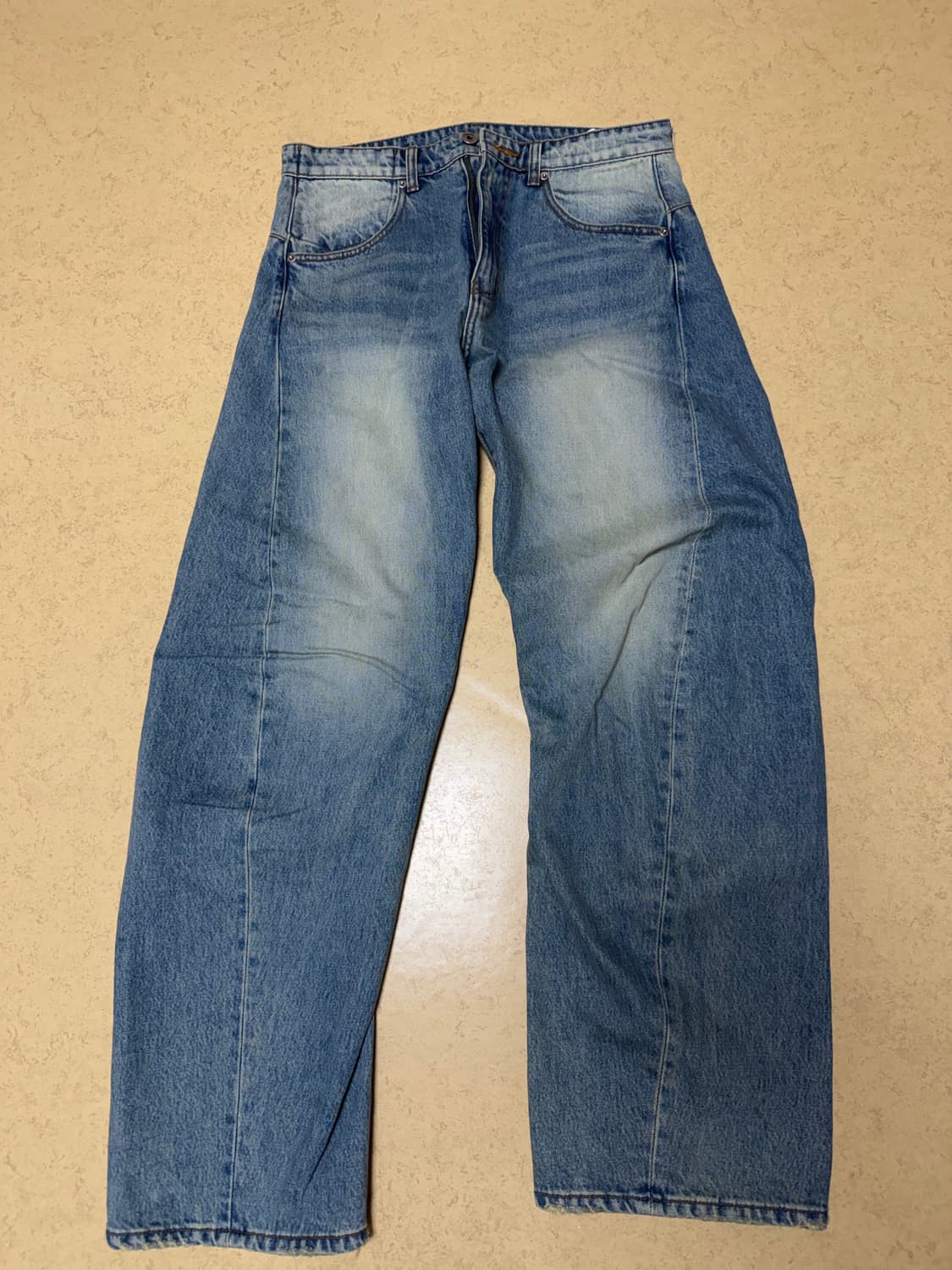 쿠어 워시드 엔지니어 데님팬츠(워시드 인디고)M 상품이미지3