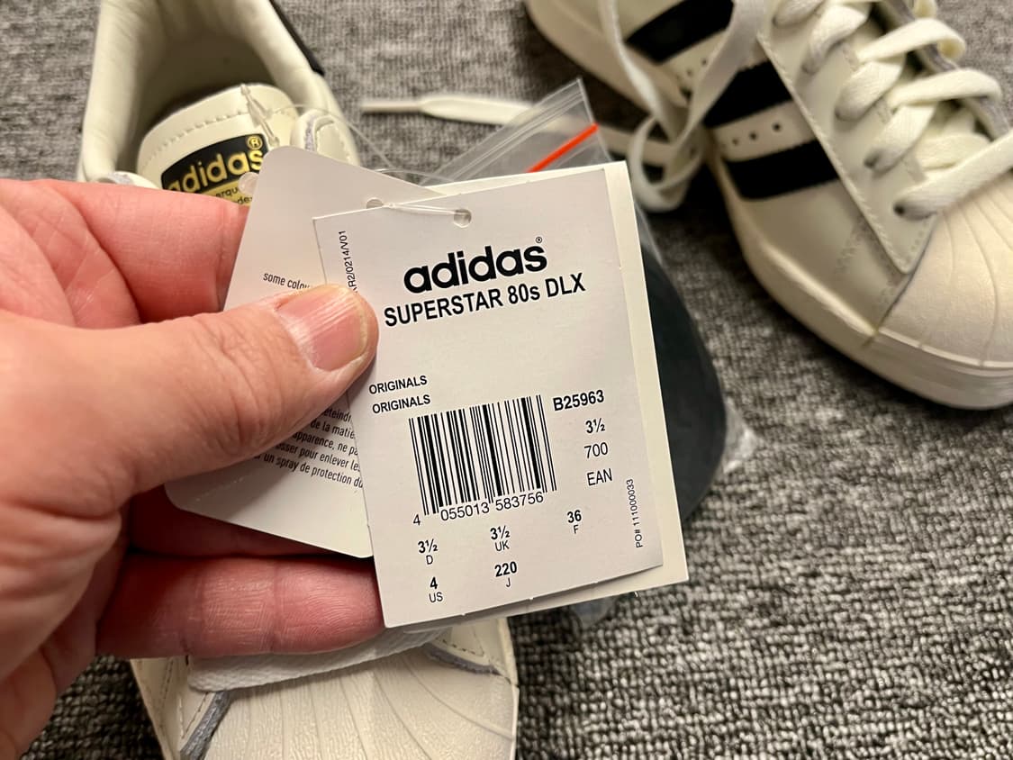 [220] 아디다스 슈퍼스타 80s 디럭스 빈티지화이트블랙 새제품  상품이미지7