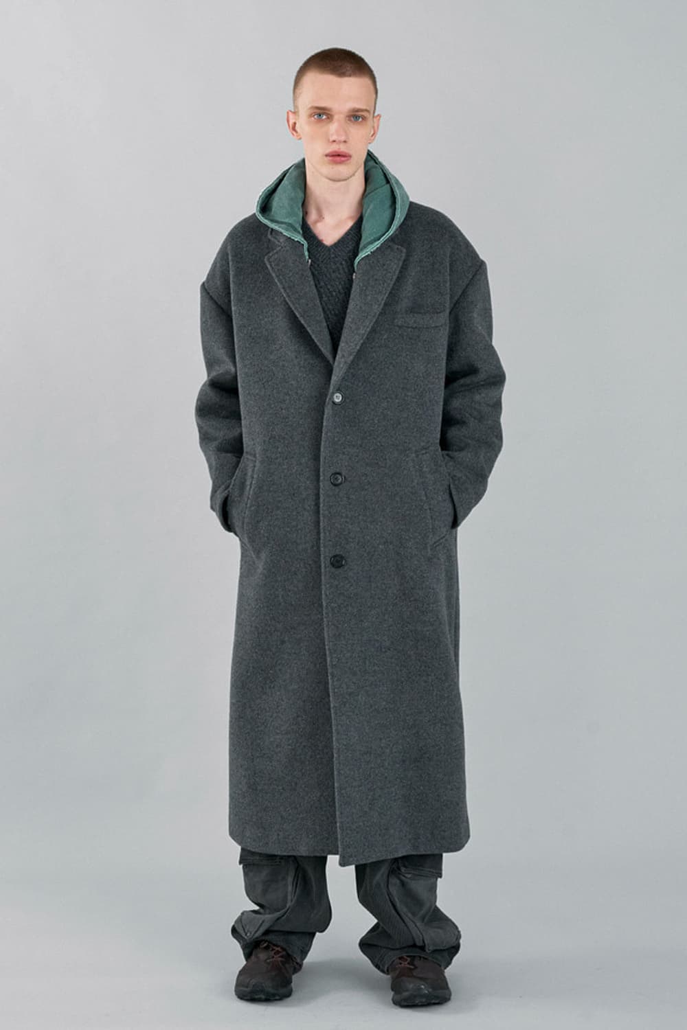 MOSS OVERFIT SINGLE COAT 차콜 2 상품이미지2